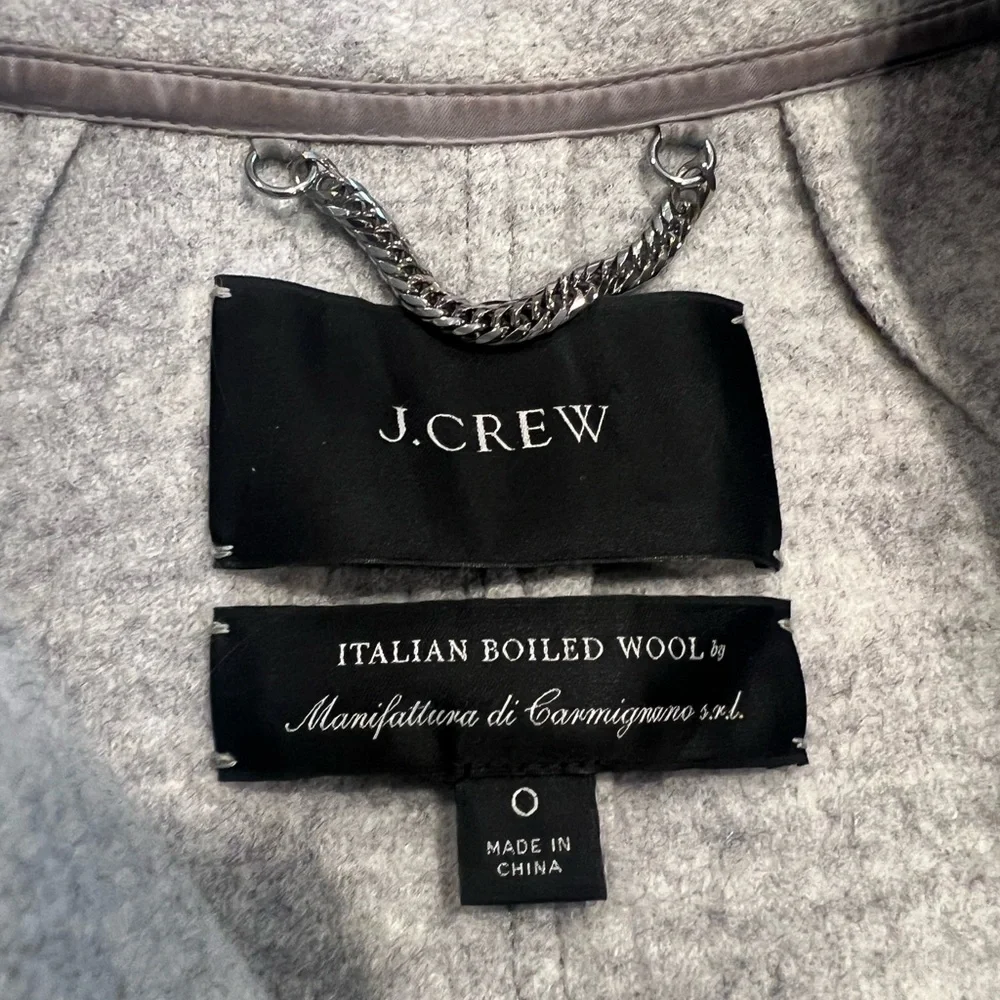 J. Crew Gray Wool-Blend Pea Coat - Picture 2 of 8